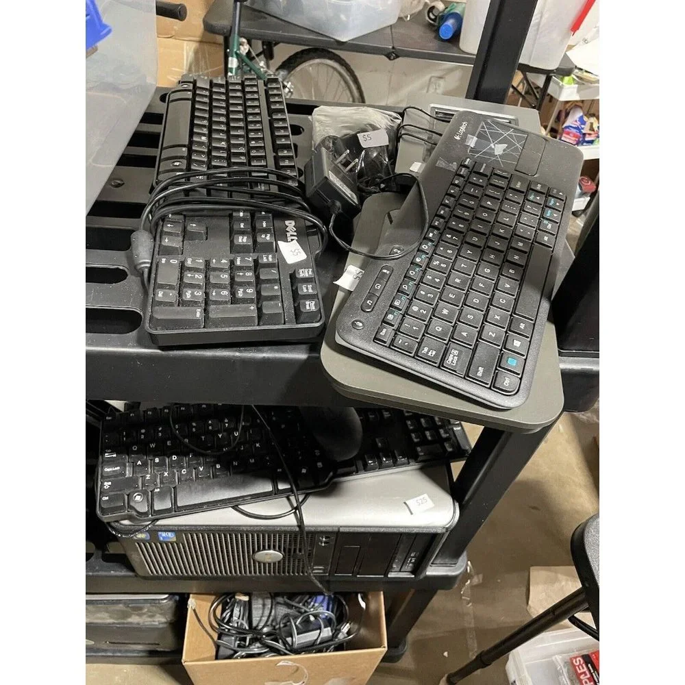 Lot 13 Dell Desktop Computers, 1 Server, 1 Canon Printer, 2 Monitors, 3 Keyboard